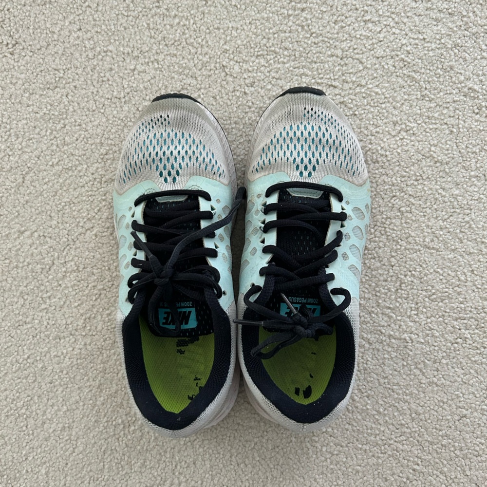 Well worn ladies sneakers
